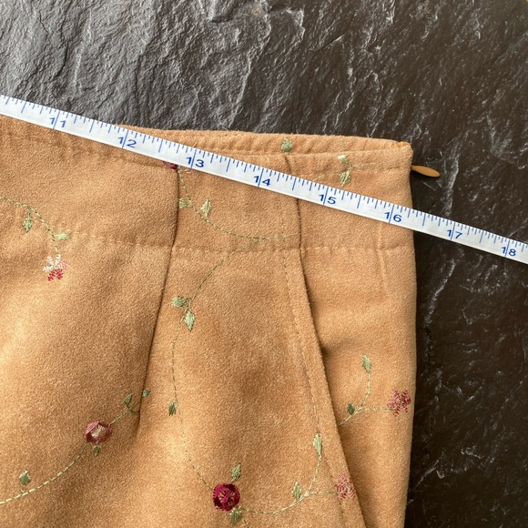 Erik Stewart maxi faux suede skirt vintage look Sz 10 - Picture 8 of 11